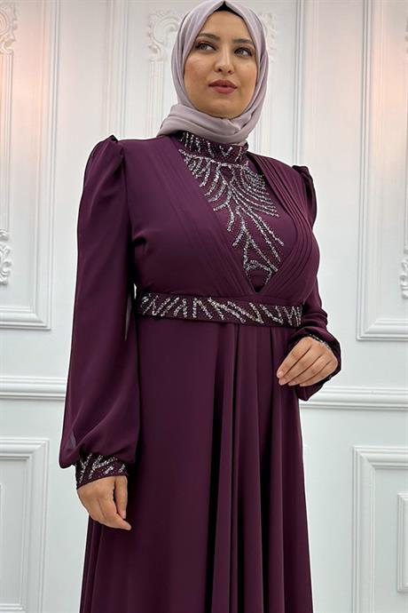 İrem Tesettür Abiye Mürdüm