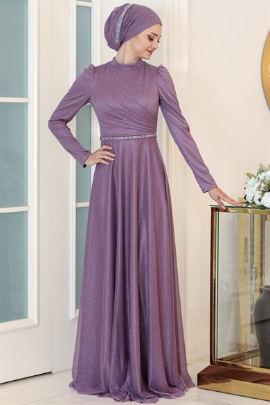 Işıl Tesettür Abiye Lavanta