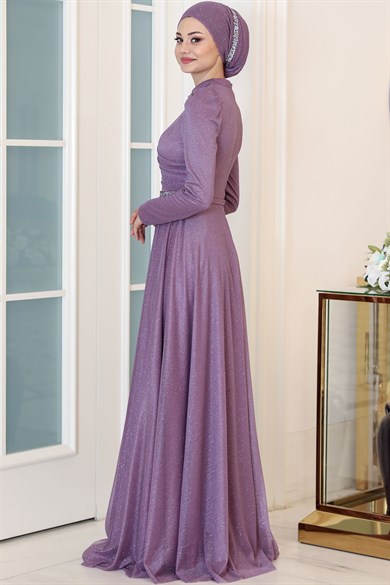 Işıl Tesettür Abiye Lavanta