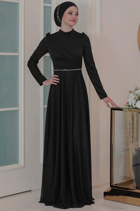 Işıl Tesettür Abiye Siyah