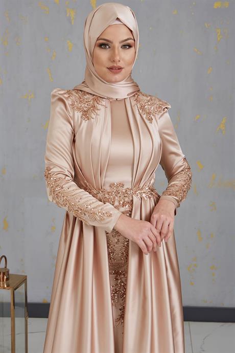 Karaca Tesettür Abiye Gold