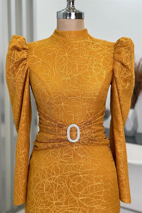 Karmen Tesettür Abiye Hardal