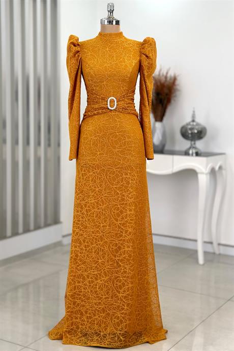 Karmen Tesettür Abiye Hardal