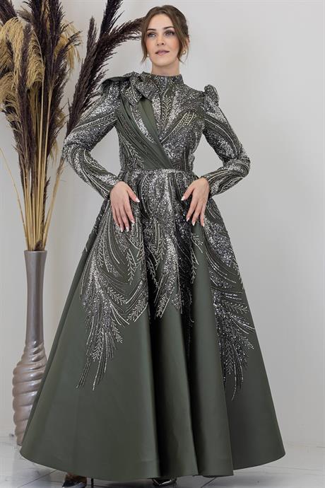 Larin Tesettür Abiye Haki