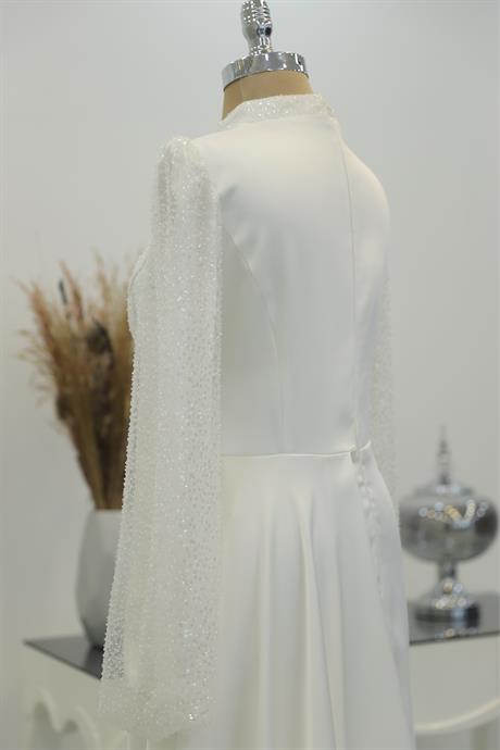 Lavin Tesettür Abiye Ekru