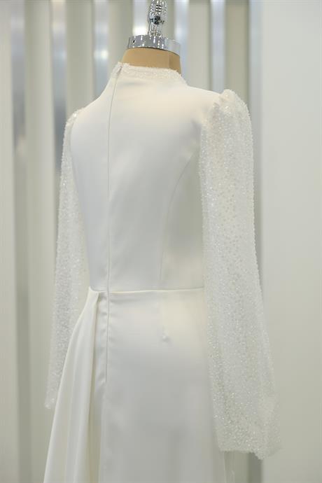 Lavin Tesettür Abiye Ekru