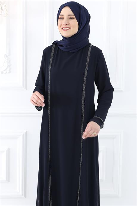 Lavin Tesettür Abiye Lacivert