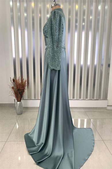 Lavin Tesettür Abiye Mint