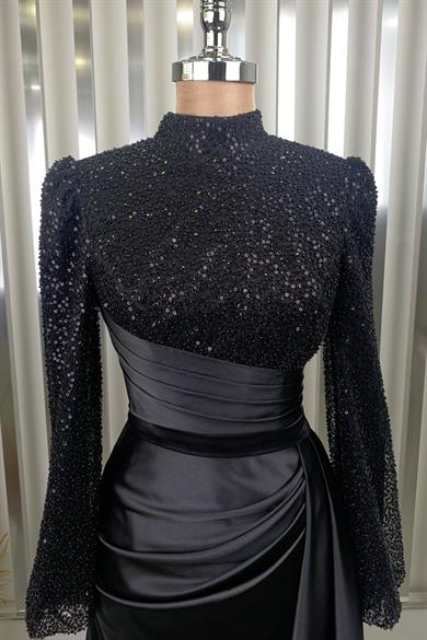 Lavin Tesettür Abiye Siyah