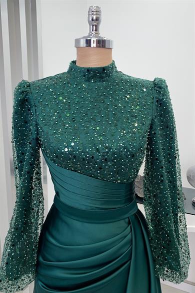 Lavin Tesettür Abiye Zümrüt