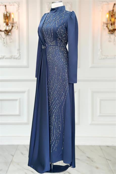 Leyal Tesettür Abiye Antrasit