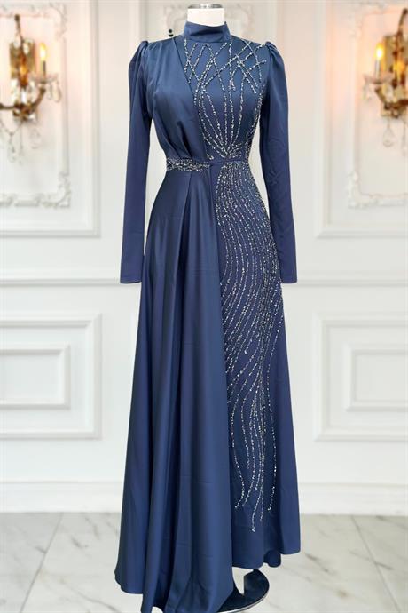 Leyal Tesettür Abiye Antrasit