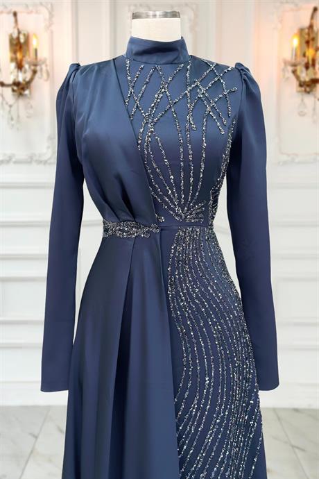 Leyal Tesettür Abiye Antrasit