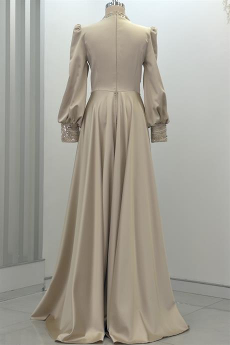 Lily Tesettür Abiye Gold