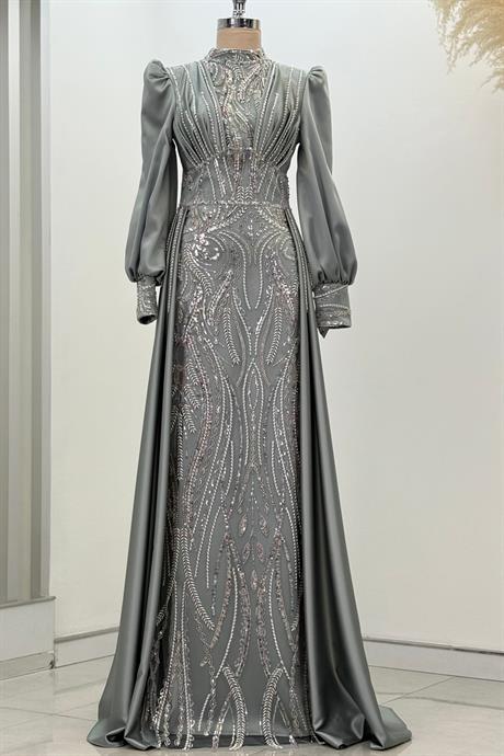 Lily Tesettür Abiye Mint