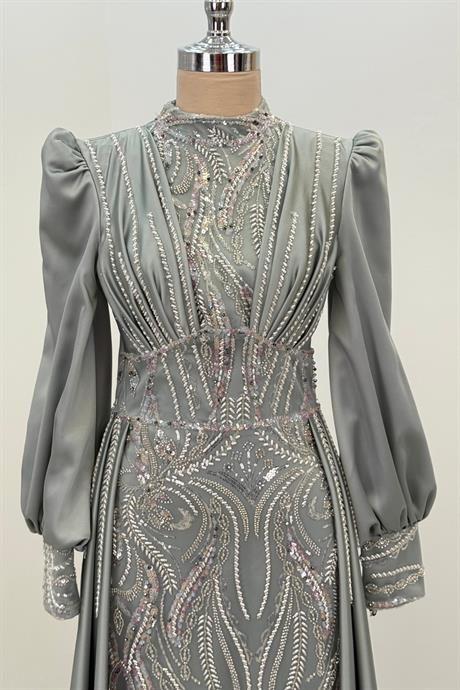 Lily Tesettür Abiye Mint