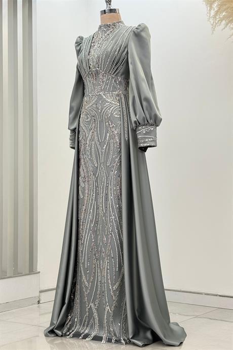 Lily Tesettür Abiye Mint