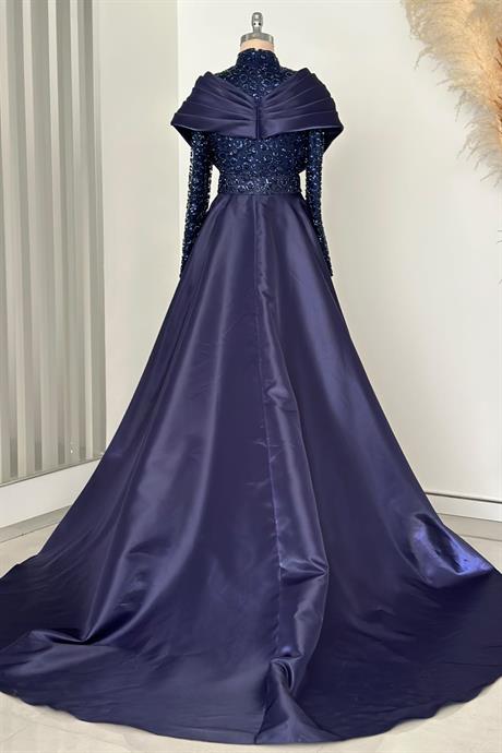 Lima Tesettür Abiye Lacivert