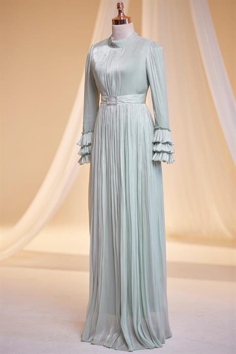 Lina Tesettür Abiye Mint