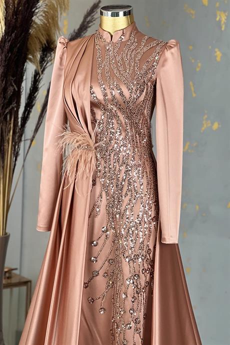 Lina Tesettür Abiye Vizon