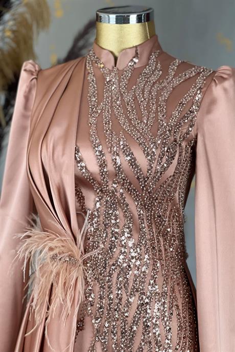 Lina Tesettür Abiye Vizon