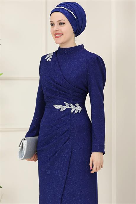 Masal Tesettür Abiye Saks