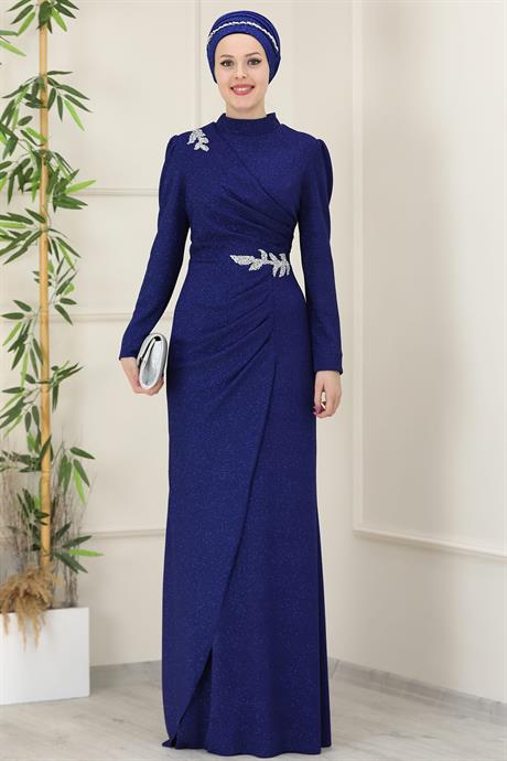 Masal Tesettür Abiye Saks