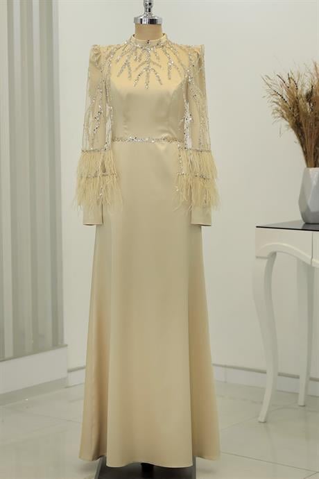 Matmazel Tesettür Abiye Gold