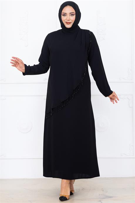 Melek Tesettür Abiye Siyah