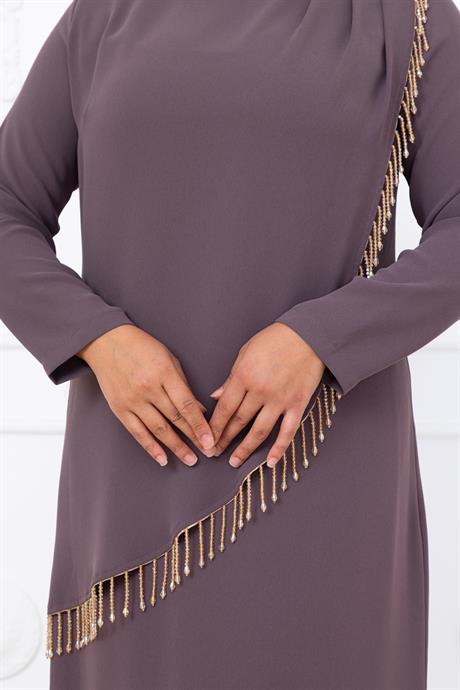 Melek Tesettür Abiye Vizon