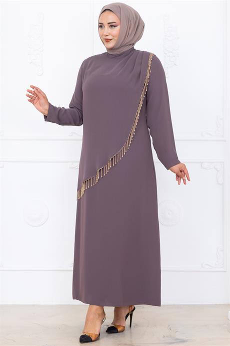 Melek Tesettür Abiye Vizon