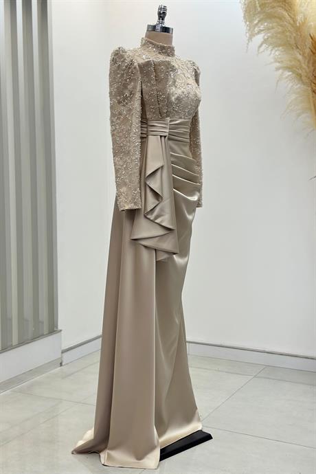 Merva Tesettür Abiye Gold