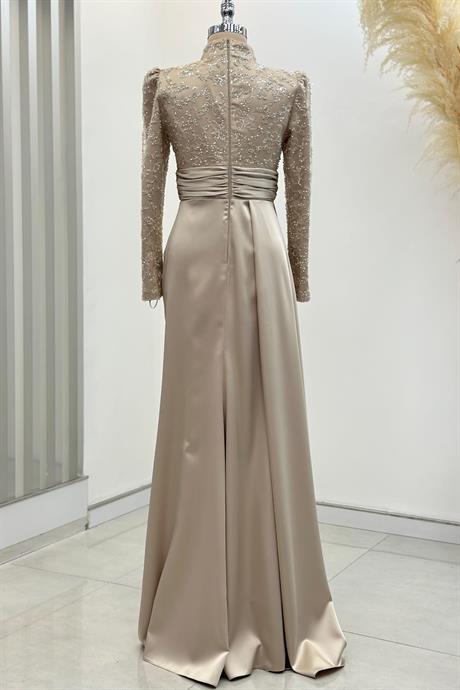 Merva Tesettür Abiye Gold