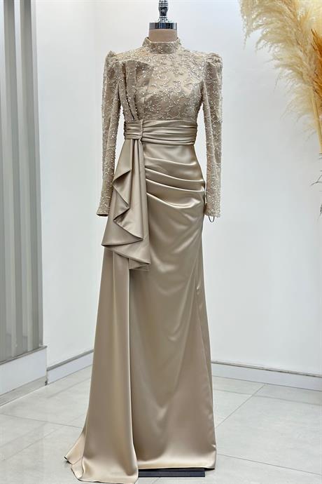 Merva Tesettür Abiye Gold