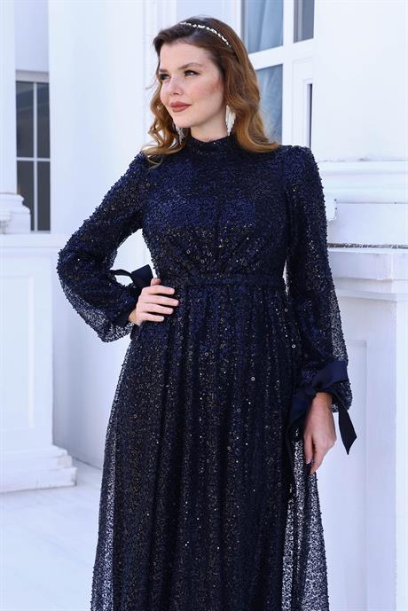Merve Tesettür Abiye Siyah