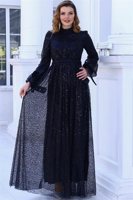 Merve Tesettür Abiye Siyah