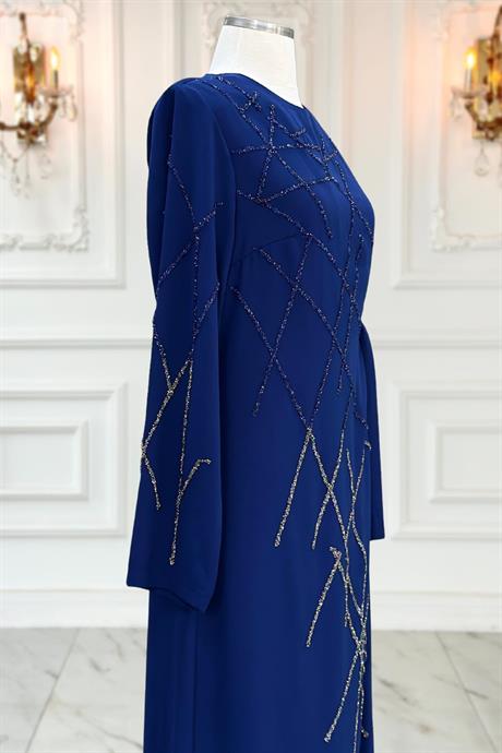 Merve Tesettür Ferace İndigo