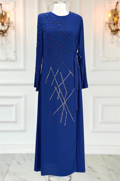 Merve Tesettür Ferace İndigo