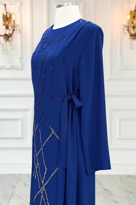 Merve Tesettür Ferace İndigo