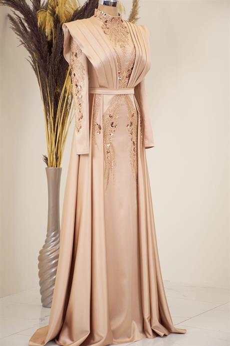 Miranda Tesettür Abiye Gold