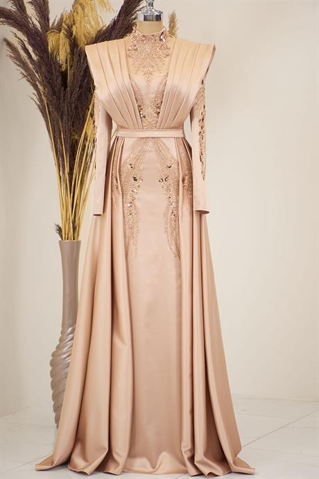 Miranda Tesettür Abiye Gold