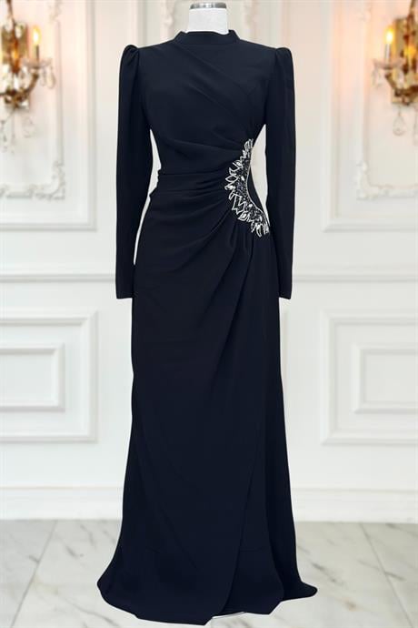 Miray Tesettür Abiye Siyah