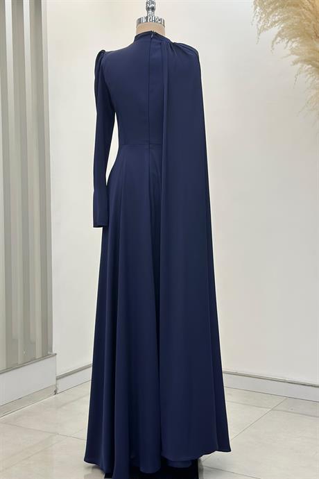 Molly Tesettür Abiye Lacivert