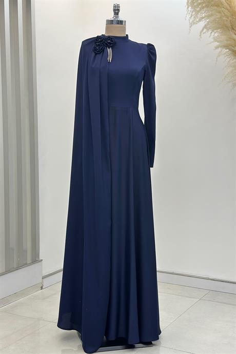 Molly Tesettür Abiye Lacivert