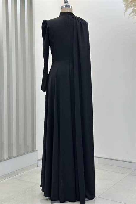 Molly Tesettür Abiye Siyah