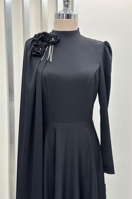 Molly Tesettür Abiye Siyah