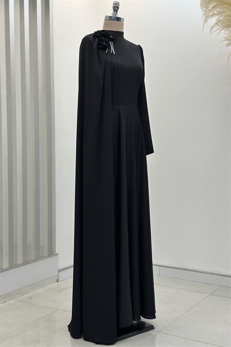 Molly Tesettür Abiye Siyah