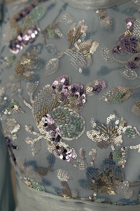 Nadia Tesettür Abiye Bebe Mavisi