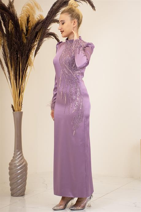 Nara Tesettür Abiye Gülkurusu