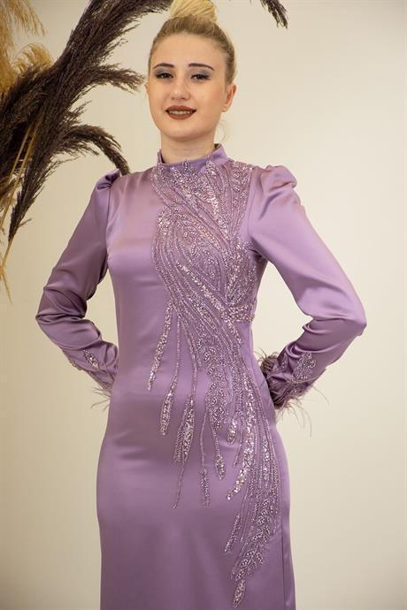 Nara Tesettür Abiye Gülkurusu